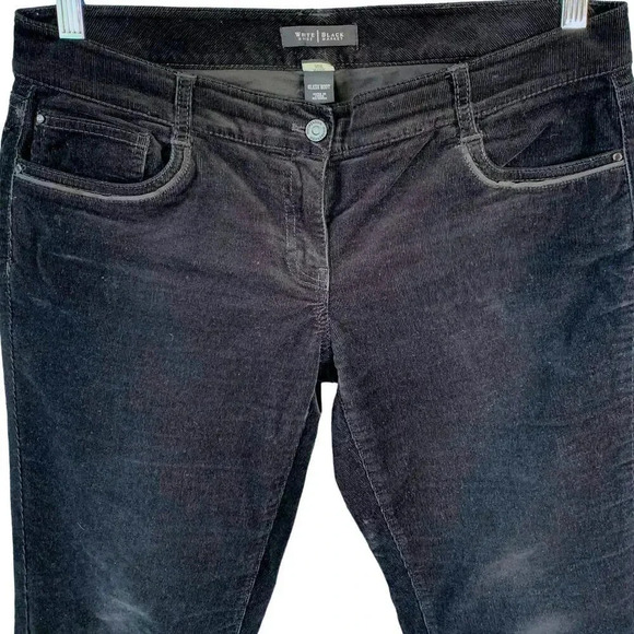 White House Black Market Sleek Bootcut Corduroy Pants Stretchy Size 10R Black - Picture 4 of 16